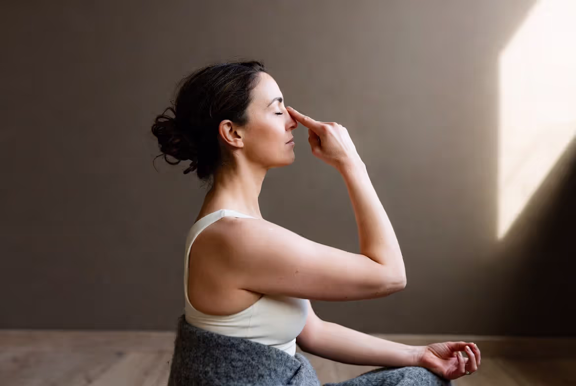 Nadi Shodhana — a five-minute breathing reset before brow center meditation